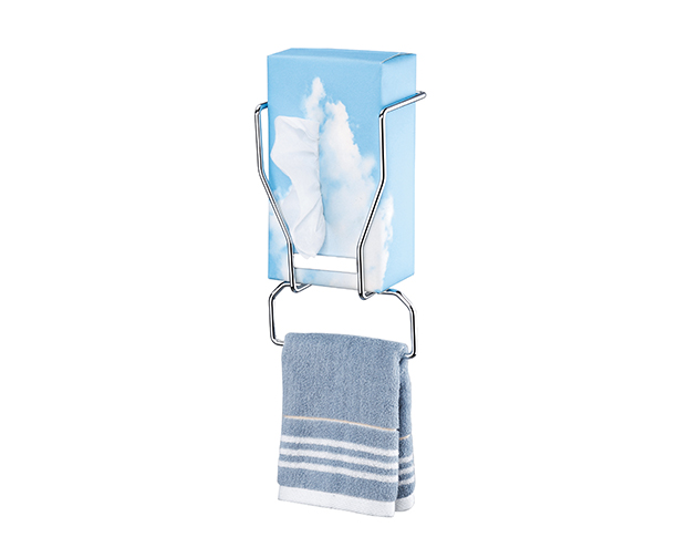 C-3212</br>衛生紙架+小毛巾架 (不鏽鋼)